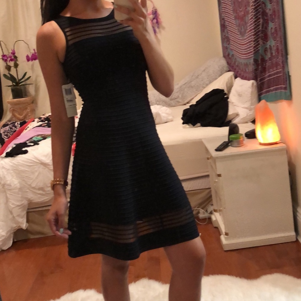 French connection black a-line dress